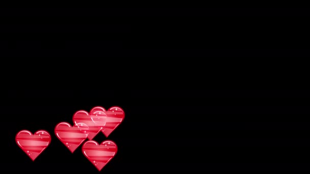 Fundo Feliz Dia Dos Namorados Com Corações — Vídeo de Stock