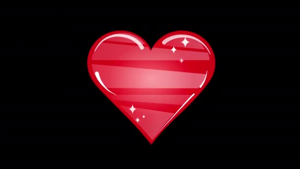Glücklicher Valentinstag Hintergrund Mit Herzen — Stockvideo