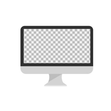Bilgisayar monitörü simgesi. vektör illüstrasyonu 