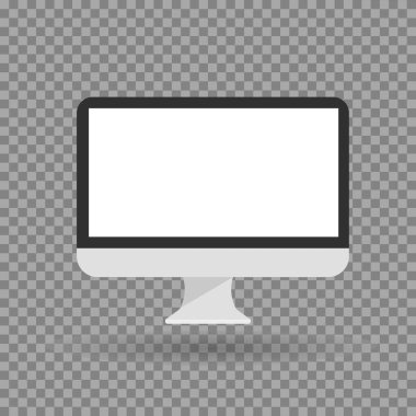 Bilgisayar monitörü simgesi. vektör illüstrasyonu 