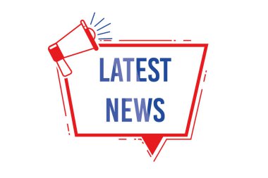 Metinli megafon, son haberler, yayınlar ve sosyal medya için iş konsepti. Haber, yayın ve iletişim kavramı.