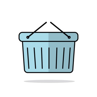 Alışveriş sepeti ikonu. vektör illüstrasyonu