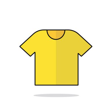 Sarı tişört ikonu. vektör illüstrasyonu