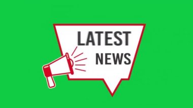 En son haberler, yayınlar ve sosyal medya için iş konsepti içeren animasyon. Haber, yayın ve iletişim kavramı.