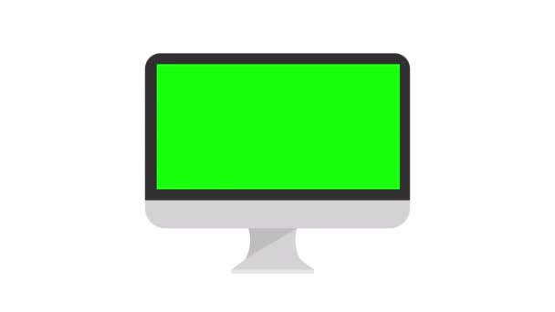 Animación Del Icono Del Monitor Del Ordenador — Vídeos de Stock