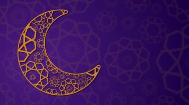 Ramazan Kareem animasyon aylı süs arkaplanı  