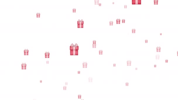 Плавный Рисунок Анимации Подарочными Коробками Векторная Иллюстрация — стоковое видео
