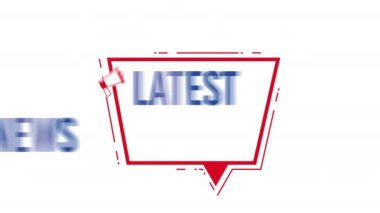 En son haberler, yayınlar ve sosyal medya için iş konsepti içeren animasyon. Haber, yayın ve iletişim kavramı.