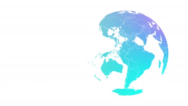 Animación Del Planeta Tierra Espacio Para Texto — Vídeos de Stock