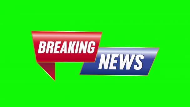 Green Animation Business Concepts Breaking News Broadcast Social Media Concept — Stock Video