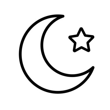 Ay ikonu vektör illüstrasyonu