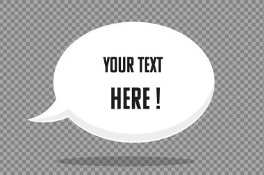 Metnin için alanı olan konuşma baloncuğunun vektör illüstrasyonu