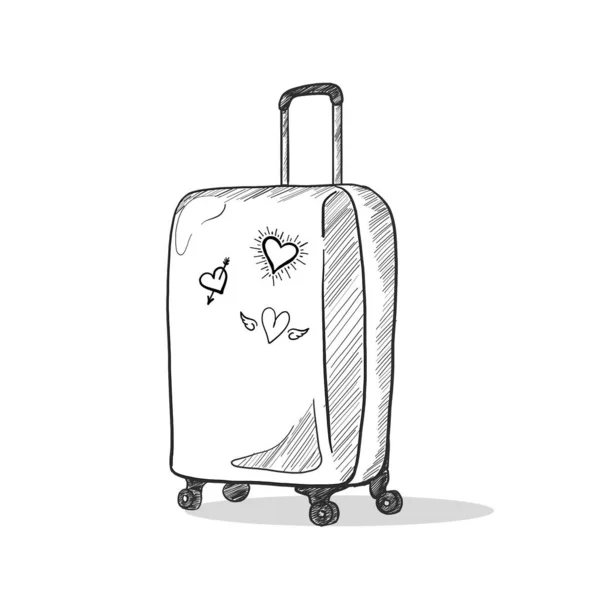 行李箱 旅行行李 病媒图解设计 — 图库矢量图片