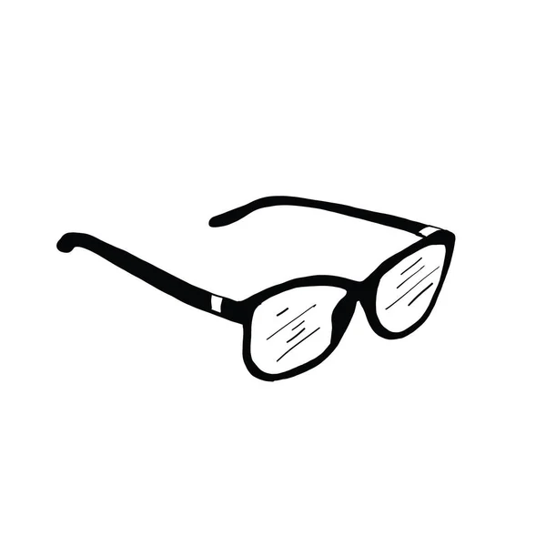 Ilustração Vetorial Ícone Óculos Desenhados Mão — Vetor de Stock