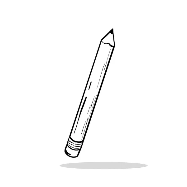 Freihändig Gezogene Linie Zeichnung Cartoon Bleistift — Stockvektor