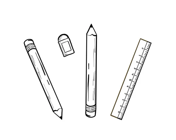 Outils Scolaires Icône Illustration Vectorielle — Image vectorielle