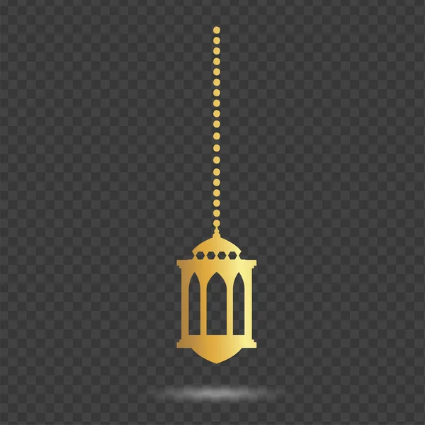 Ramadan Kareem Linterna Lámpara Religiosa Ilustración Vectorial — Vector de stock