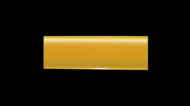 Siyah arkaplanda 3B altın pankart, grafik hareketli animasyon 