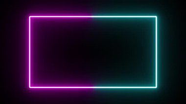 Neon ışıkları çerçevesinin video animasyonu 