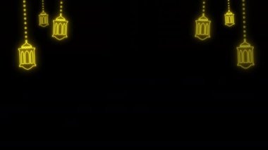Neon Ramazan Fenerleri ile video animasyonu 
