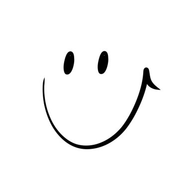 El çizimi Doodle Gülen Surat