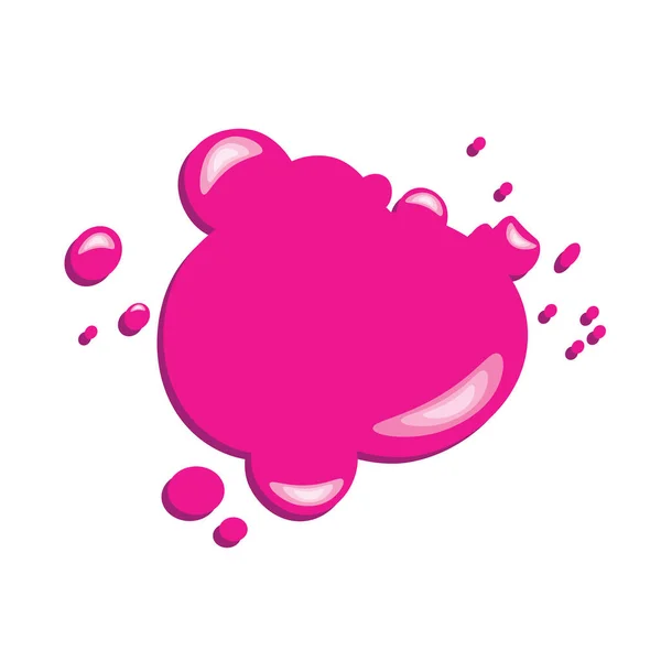 Pink Water Splash Icon Isolated White Background Vector Illustration — 图库矢量图片