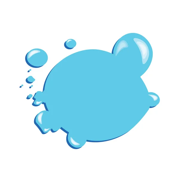 Blue Water Splash Icon Isolated White Background Vector Illustration — Archivo Imágenes Vectoriales
