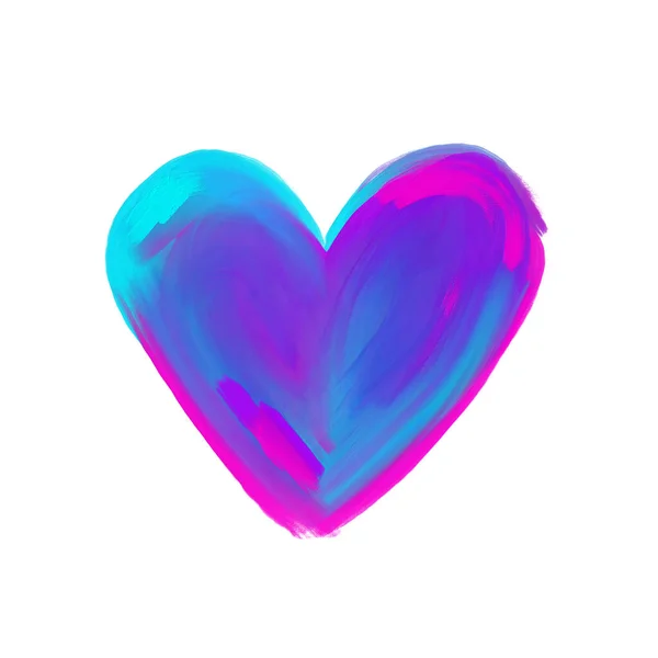 Zářivé Barevné Srdce Února — Stock fotografie