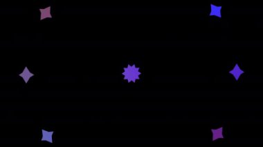 Mandala 'ya dönüşen parıldayan yıldızların neonu