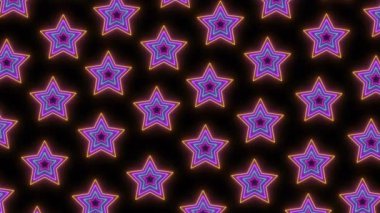 glowing colorful neon template, shining Stars Pattern