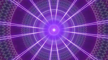 neon bright background with shining mandala