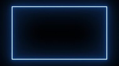 black background and Blue neon frame