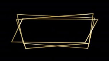 black background with appearing golden frame 