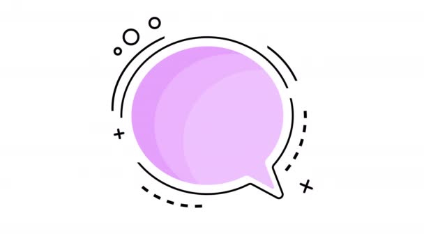Фіолетовий Бульбашковий Банер Копіювання Простору — стокове відео