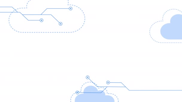 Moving Digital Computer Clouds Web — Stockvideo