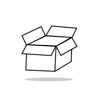 Cargo Box Icon isolated on white background 