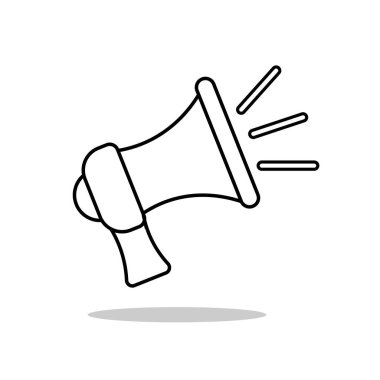 Outline Megaphone Icon isolated on white background 