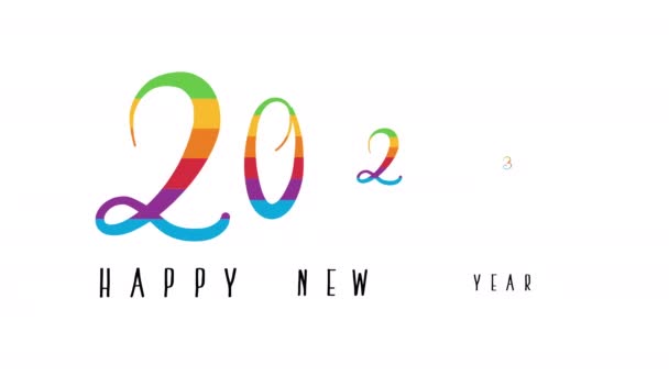 Happy New Year Animated Card Design Creative Design New Year — Video Stock