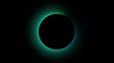 glowing neon circle on black background 