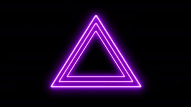 floresan neon ışıklı, üçgen şekilli.  