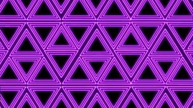 Flüoresan neon ışıklı, üçgen desenli. 