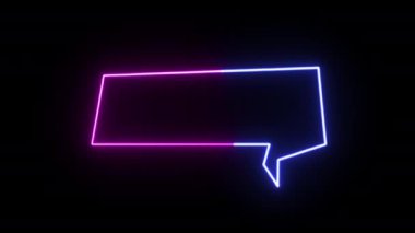 floresan neon aydınlatmalı, kopyalama alanı için neon pankartı 