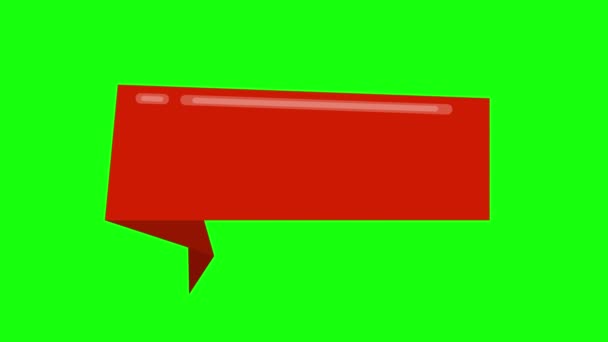 Czerwony Sztandar Wstążki Zielonym Tle — Wideo stockowe