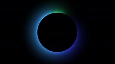 mavi yeşil çerçevenin parlayan neon ışığı 