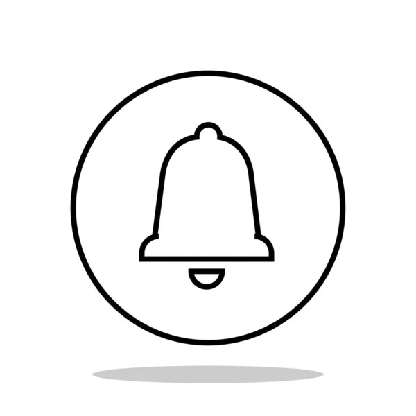 Esquema Bell Icono Sobre Fondo Blanco — Vector de stock