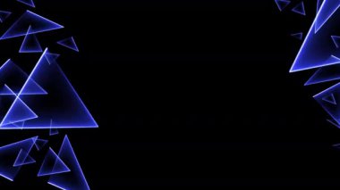 Üçgen deseninin parlayan neon aydınlatması 