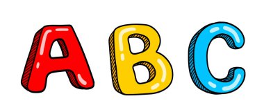 ABC Hand Alfabe harflerini çizdi 