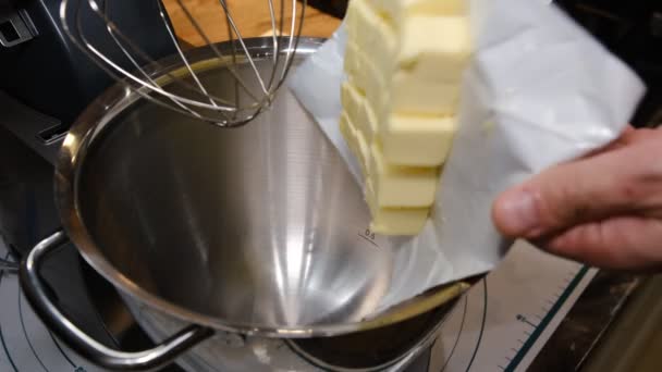 Dough Prepaing Food Processor Batter Making Fast Easy Add Batter — Wideo stockowe