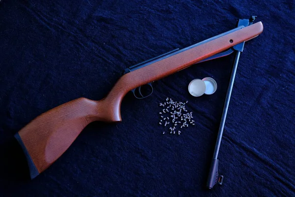 Pistola Espingarda Quebrar Dois Com Pelotas Para Caça Pano Fundo — Fotografia de Stock