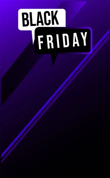 Black Friday on a black and purple modern background. Vector Illustration